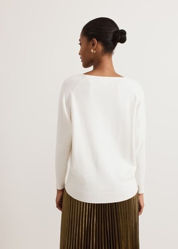 Phase Eight Senita Fine Knitwear White Australia | CA8560743